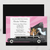 Limousinen-Brautparty-Einladungs-afrikanischer Einladung (Vorne/Hinten)