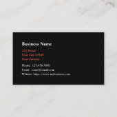 Limousinen-Chauffeur-Fahrer Visitenkarte (Rückseite)