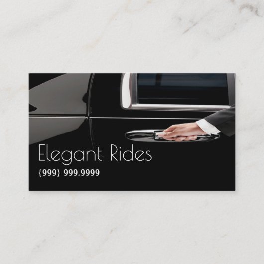 Limousinen Limo Car Services Treiber-Visitenkarte Visitenkarte (Vorderseite)