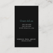 Limousinen, Limo-Services, Fahrerkarte Visitenkarte (Rückseite)