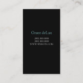 Limousinen, Limo-Services, Fahrerkarte Visitenkarte (Rückseite)