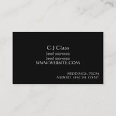 Limousinen, Limo-Services, Fahrerkarte Visitenkarte (Rückseite)