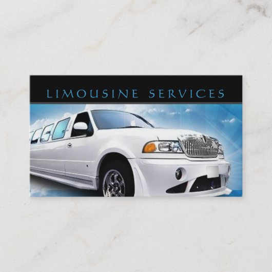 Limousinen, Limo-Services, Fahrerkarte Visitenkarte (Vorderseite)