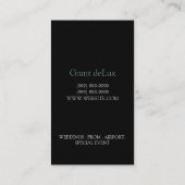 Limousinen, Limo-Services, Fahrerkarte Visitenkarte (Rückseite)