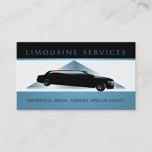 Limousinen, Limo-Services, Fahrerkarte Visitenkarte (Vorderseite)