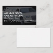 Limousinen-Mietdienstleistungen Visitenkarte (Vorne/Hinten)