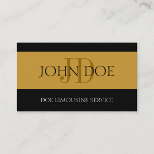 Limousinen-Service-gelbes Gold Visitenkarte