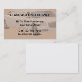 Limousinen-Service-Taxi-Visitenkarten Visitenkarte (Vorne/Hinten)