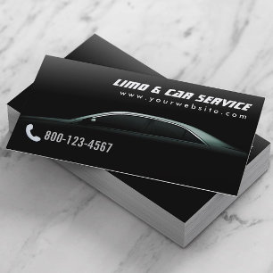 Limousinen-u. Taxi-Service-elegante dunkle Visitenkarte