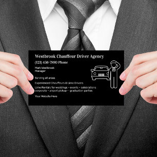 Limousinenfahrer- und Chauffeur-Service Visitenkarte