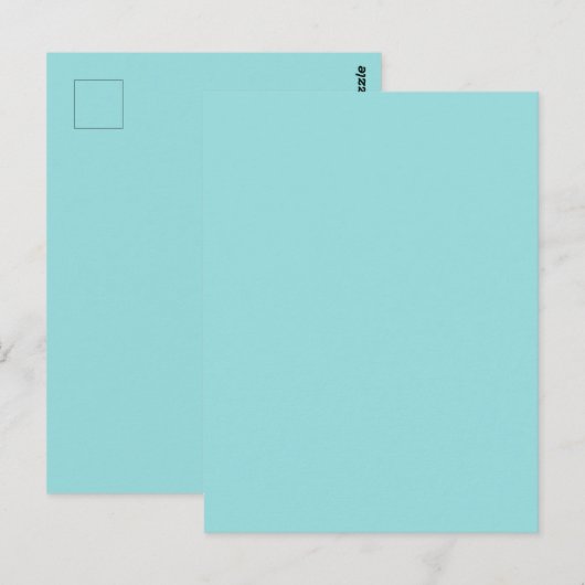 Limpet Muschel Blue Green Spring Season Solid Colo Postkarte (Vorne/Hinten)