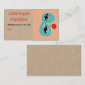 limpiezas faciales, Visitenkarte (Vorne/Hinten)