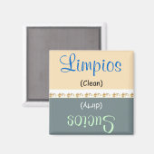 Limpios /Sucios Geschirrspülmaschine /Lavaplatos M Magnet (Vorderseite/Rückseite)