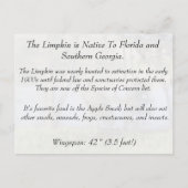 Limpkin - Postkarte lernen - Florida (Rückseite)