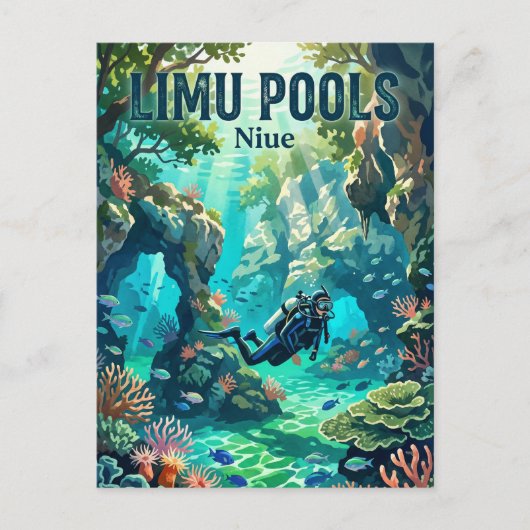 Limu Pools Niue Postkarte (Vorderseite)