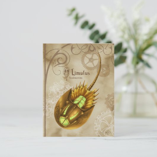 Limulus U-Boot Postkarte (Stehend Vorderseite)