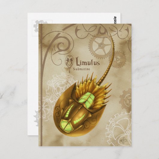 Limulus U-Boot Postkarte (Vorne/Hinten)