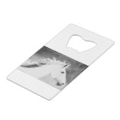 LIN26BW Mähne im Wind.tif Geldbeutel Flaschenöffner (Vorderseite Schrägansicht)