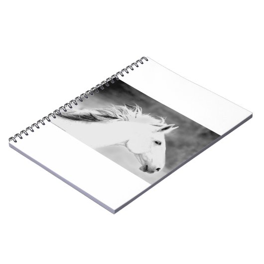 LIN26BW Mähne im Wind.tif Notizblock (Linke Seite)