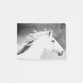 LIN26BW Mähne im Wind.tif Post-it Klebezettel (Vorderseite)