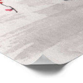 Lin Lis Art Chinese Watercolor KOI Pflaumenblüten Poster (Ecke)