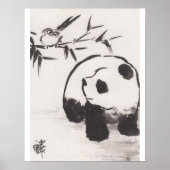 Lin Lis Art Print Panda und Bird 13090105 Poster (Vorne)