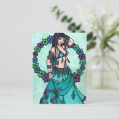 Lina Blume Goddess Belly Dancer Art Postkarte (Stehend Vorderseite)
