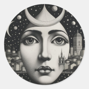 Lina Cavalieri Mein Stil Runder Aufkleber