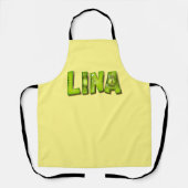 Lina Name Kiwi Design Küchenschürze Schürze (Vorderseite)