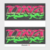 Lina Vorname Name Graffiti Aufkleber Sticker (Blatt)
