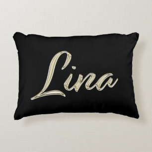 Lina white gold Handwriting Dekokissen Kissen