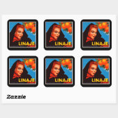 Linaje Citrus Quadratischer Aufkleber (Blatt)