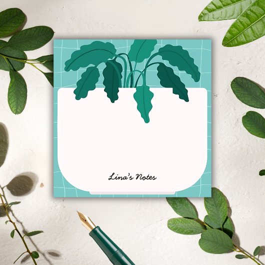 Lina's Notes - botanical plant pot sticky Notes Post-it Klebezettel