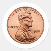 LINCOL PENNY RUNDER AUFKLEBER (Vorderseite)