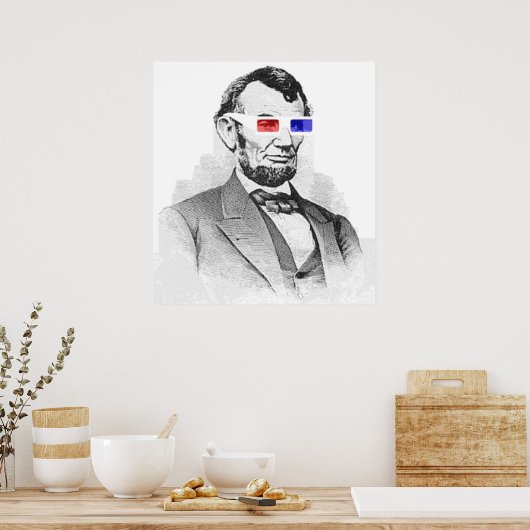 Lincoln 3D Poster (Küche)