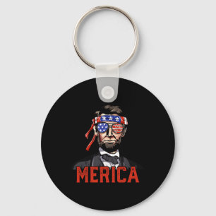Lincoln 4. Juli Merica Abe Boys Männer Frauen Amer Schlüsselanhänger