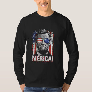 Lincoln 4. Juli Merica Abe Boys Männer Frauen Amer T-Shirt
