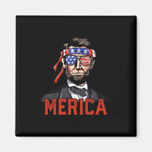 Lincoln 4. Juli Merica Abe Jungen Männer Frauen Am Magnet