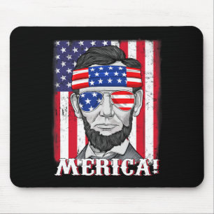 Lincoln 4. Juli Merica American Flag Boys Kids Mousepad