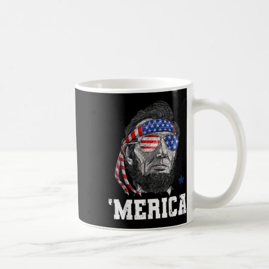 Lincoln 4. Juli Merica Männer Frauen amerikanische Kaffeetasse (Rechts)