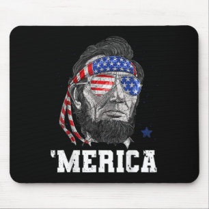Lincoln 4. Juli Merica Männer Frauen amerikanische Mousepad