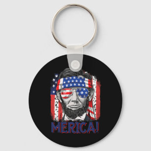 Lincoln 4. Juli Merica Männer Frauen amerikanische Schlüsselanhänger