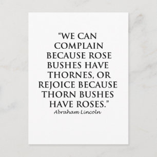 Lincoln: auf Thornes und Rose (klar) Postkarte