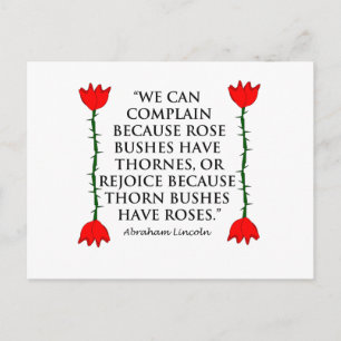 Lincoln: auf Thornes und Rose (zwei Rose). Postkarte