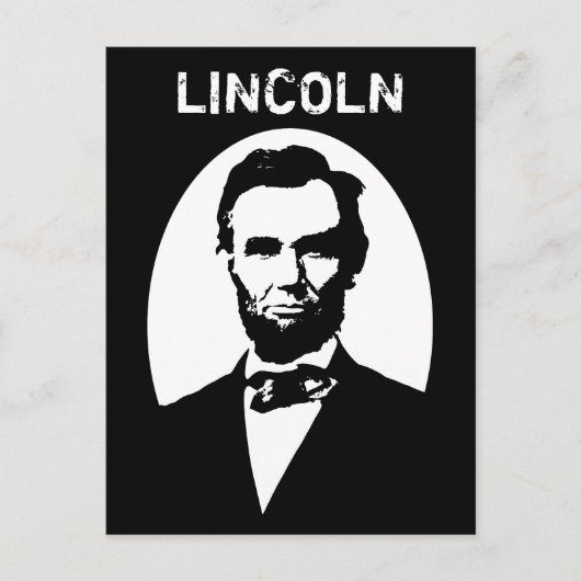 Lincoln Black und White Postkarte (Vorderseite)