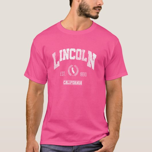 Lincoln CA California Vintag Throwback T-Shirt (Vorderseite)