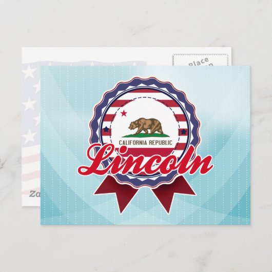 Lincoln, CA Postkarte (Vorne/Hinten)