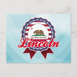 Lincoln, CA Postkarte