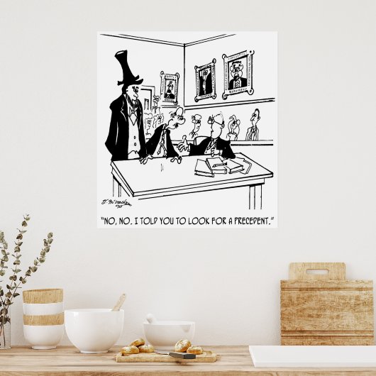 Lincoln Cartoon 5488 Poster (Küche)