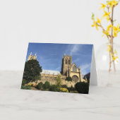 Lincoln Cathedral Greetings Card Karte (Gelbe Blume)